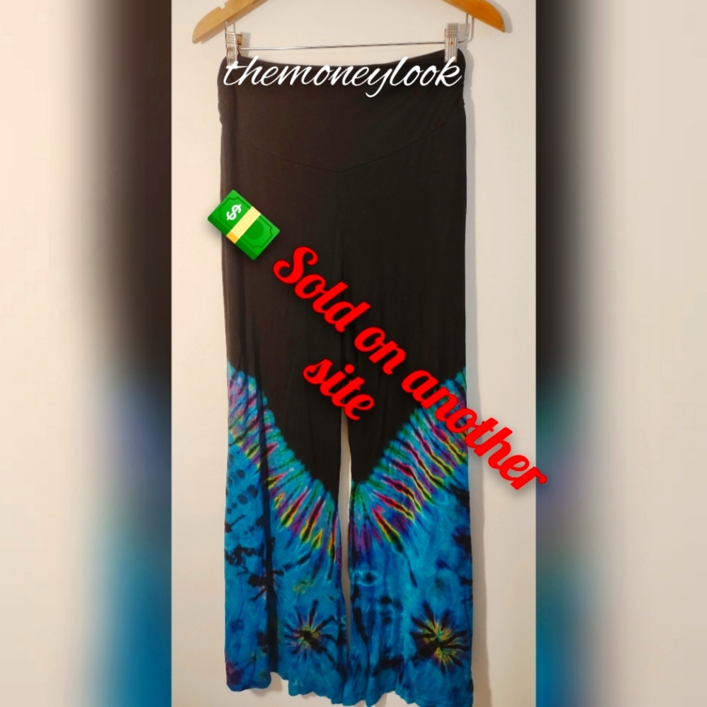 💵 Sold! Purple Moon tye-dye palazzo pants 🚫